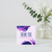 トレンディーグラム抽象芸術エレガントパープルディスカウントカード 割引カード (スタンド正面)