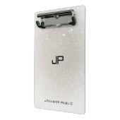 トレンディーグラモールモノグラムエレガントテンプレート ミニクリップボード (アングル2)