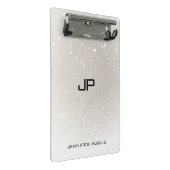 トレンディーグラモールモノグラムエレガントテンプレート ミニクリップボード (アングル)