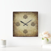 トレンディーグランジアイリッシュラッキーシャムロック スクエア壁時計 (ホーム)