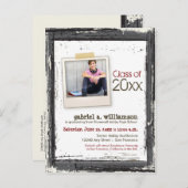 トレンディーグランジ卒業発表(石板) 案内ポストカード (正面/裏面)