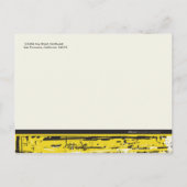 トレンディーグランジ卒業発表（黄色） インビテーションポストカード (裏面)