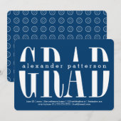 トレンディーグラードカスタムカラー卒業招待状 招待状 (正面/裏面)