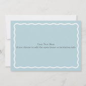 トレンディーグラード発表フォトカードウェーブブルー 招待状 (裏面)