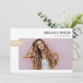 トレンディーグラード発表フォトカード – フェイク金ゴールド 招待状 (スタンド正面)