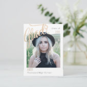 トレンディーグラード発表/招待状ゴールデンフレーミング ポストカード (スタンド正面)