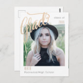 トレンディーグラード発表/招待状ゴールデンフレーミング ポストカード (正面/裏面)