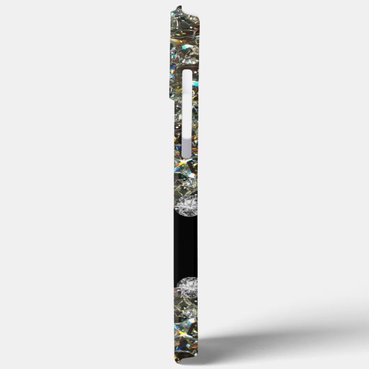 トレンディーグリジーフェイク宝石きらきら光るモノグラム Case-Mate iPhoneケース (裏面 / 左)