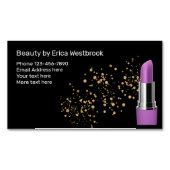 トレンディーグリジー美しいファッションリップスティック マグネット名刺 (正面)