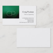 トレンディーグリストライプーンホワイトモノグラム名刺 名刺 (正面/裏面)