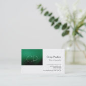 トレンディーグリストライプーンホワイトモノグラム名刺 名刺 (スタンド正面)