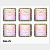 トレンディーグリッタースター製品パッケージラベルシック スクエアシール (シート)