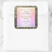 トレンディーグリッタースター製品パッケージラベルシック スクエアシール (バッグ)