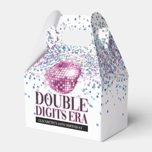 トレンディーグリッターディスコダブルデジッタエラ誕生日 フェイバーボックス (裏面サイド)