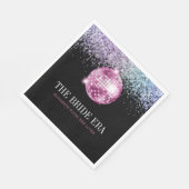 トレンディーグリッターディスコブライドエラバチェロレッテ スタンダードランチョンナプキン (角)