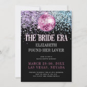 トレンディーグリッターディスコブライドエラバチェロレッテ 招待状 (正面)