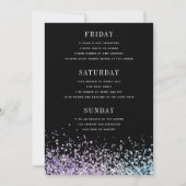 トレンディーグリッターディスコブライドエラバチェロレッテ 招待状 (裏面)