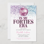 トレンディーグリッターディスコ40年代40歳 招待状 (正面)