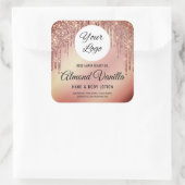 トレンディーグリッタードリップロゴの追加美しいステッカーラベル スクエアシール (バッグ)