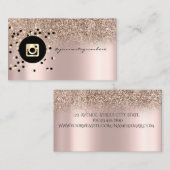 トレンディーグリッターバラ金ゴールドインスタグラムドット 名刺 (正面/裏面)