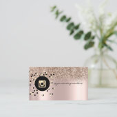 トレンディーグリッターバラ金ゴールドインスタグラムドット 名刺 (スタンド正面)