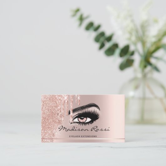 トレンディーグリッターバラ金ゴールドドリップスラッシュマーブル 名刺 (スタンド正面)