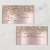 トレンディーグリッターバラ金ゴールドミキサフローラ 名刺 (正面/裏面)