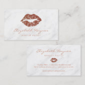 トレンディーグリッターバラ金ゴールドリップマーブルメイクアップアーティスト 名刺 (正面/裏面)