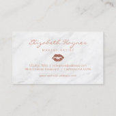 トレンディーグリッターバラ金ゴールドリップマーブルメイクアップアーティスト 名刺 (裏面)