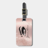 トレンディーグリッターバラ金ゴールド駆動モダン ラゲッジタグ (正面縦)