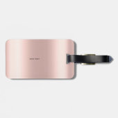 トレンディーグリッターバラ金ゴールド駆動モダン ラゲッジタグ (裏面横)