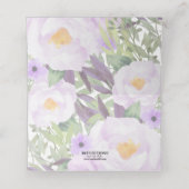 トレンディーグリッターパープルフローラスウィート16パーティー プレイスカード (内部開封)