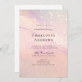 トレンディーグリッターブライダルシャワー 招待状 (正面/裏面)