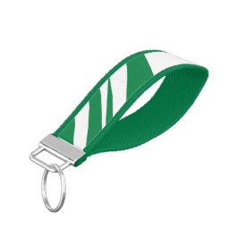 トレンディーグリーンアンドホワイトシックモダン リストバンドキーホルダー