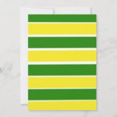 トレンディーグリーンイエロートラクターボーイバースデーパーティー 招待状 (裏面)