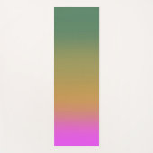 トレンディーグリーンイエローピンク勾配 ヨガマット (正面)