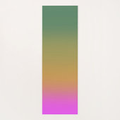 トレンディーグリーンイエローピンク勾配 ヨガマット (裏面)