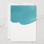 トレンディーグリーンウォーター結婚カラー 招待状 (裏面)