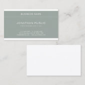 トレンディーグリーンクリエイティブミニマルデザインラグジュアリ 名刺 (正面/裏面)