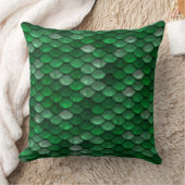 トレンディーグリーンスケールパターン クッション (ブランケット)