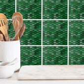 トレンディーグリーンスケールパターン タイル
