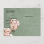 トレンディーグリーンセーブ・ザ・デート案内はがき 案内ポストカード (裏面)