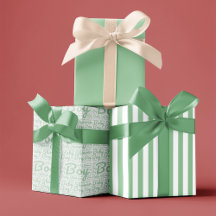 トレンディーグリーンタイポグラフィボーイスクリプトベビーシャワー