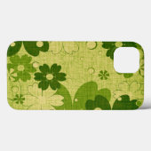 トレンディーグリーンフラワーヴィンテージ Case-Mate iPhoneケース (裏面 (横))