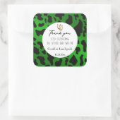 トレンディーグリーンブラックカウスポットありがとう スクエアシール (バッグ)