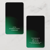 トレンディーグリーンブラッククリエイティブコンサルタントマネージャ 名刺 (正面/裏面)