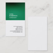 トレンディーグリーンホワイト垂直ユニーク名刺 名刺 (正面/裏面)