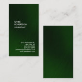トレンディーグリーンホワイト垂直ユニーク名刺 名刺 (正面/裏面)