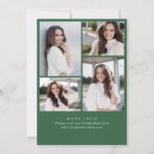 トレンディーグリーンボウリボン4 PHOTO卒業パーティー 招待状 (裏面)