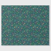 トレンディーグリーンミュート冬のホリデーラッピング紙 ラッピングペーパー (フラット)